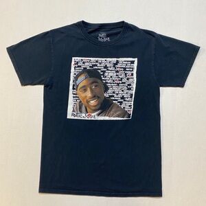 Tupac Shakur Poetic Justice Movie Black Small Graphic T-Shirt
